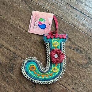 ⛄️ 50% off⛄️ Only ONE left!!! Felt Letter J Ornament /Present Topper